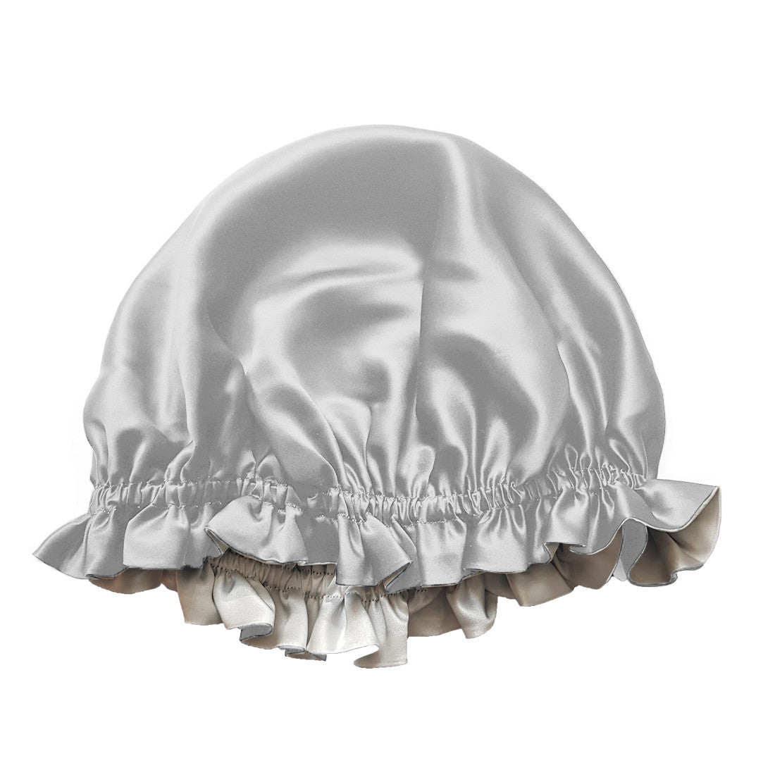 Gorro de dormir en plata de seda de morera de doble cara