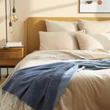 Manta Gourette bicolor de pura lana merino y cashmere - Label Naturel