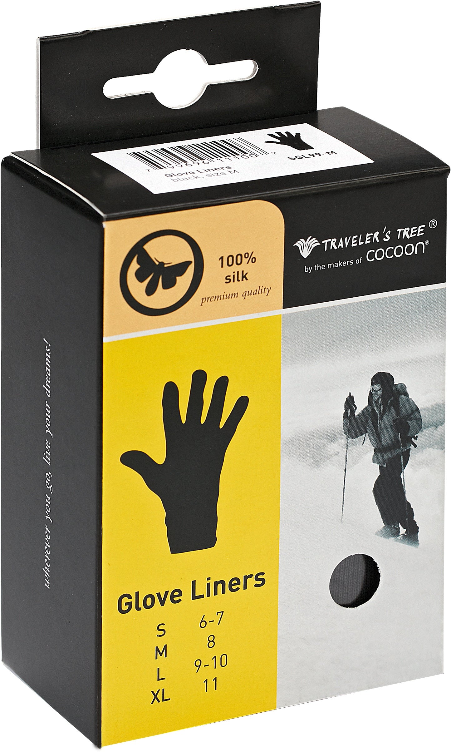 Guantes y subguantes de seda - Travelers Tree Packaging