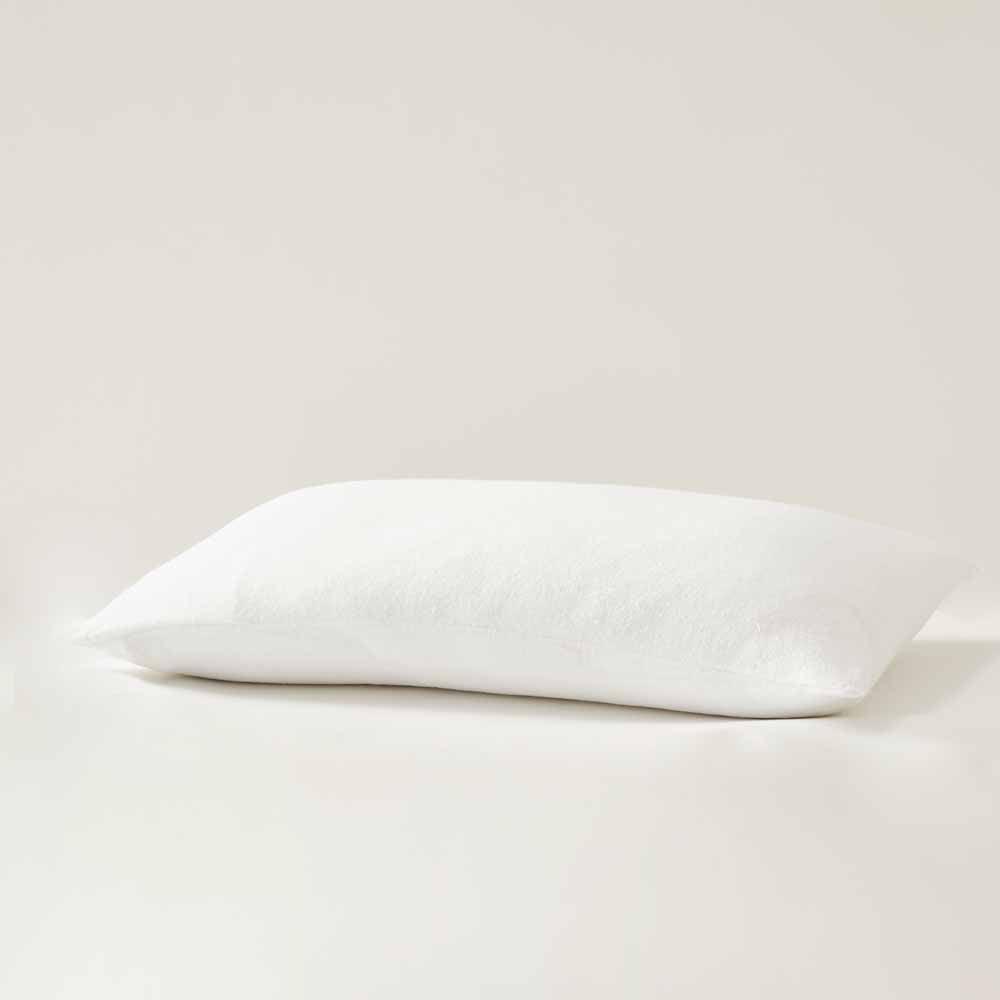100% organic cotton flannel pillow protector White - Label Naturel
