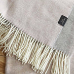 Manta Gourette bicolor de pura lana merino y cashmere - Label Naturel