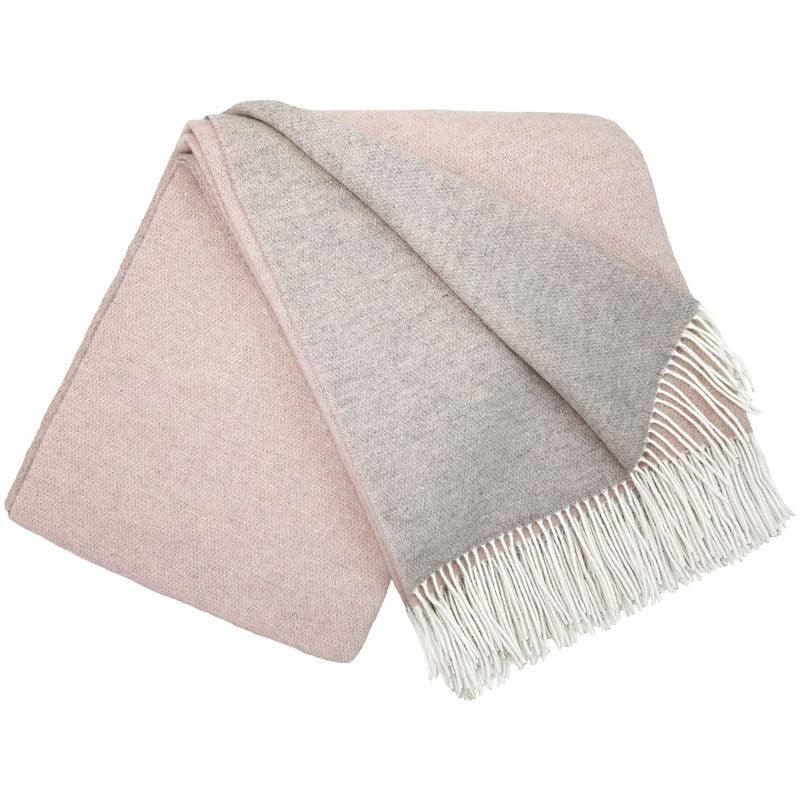 Manta Gourette bicolor de pura lana merino y cashmere - Label Naturel