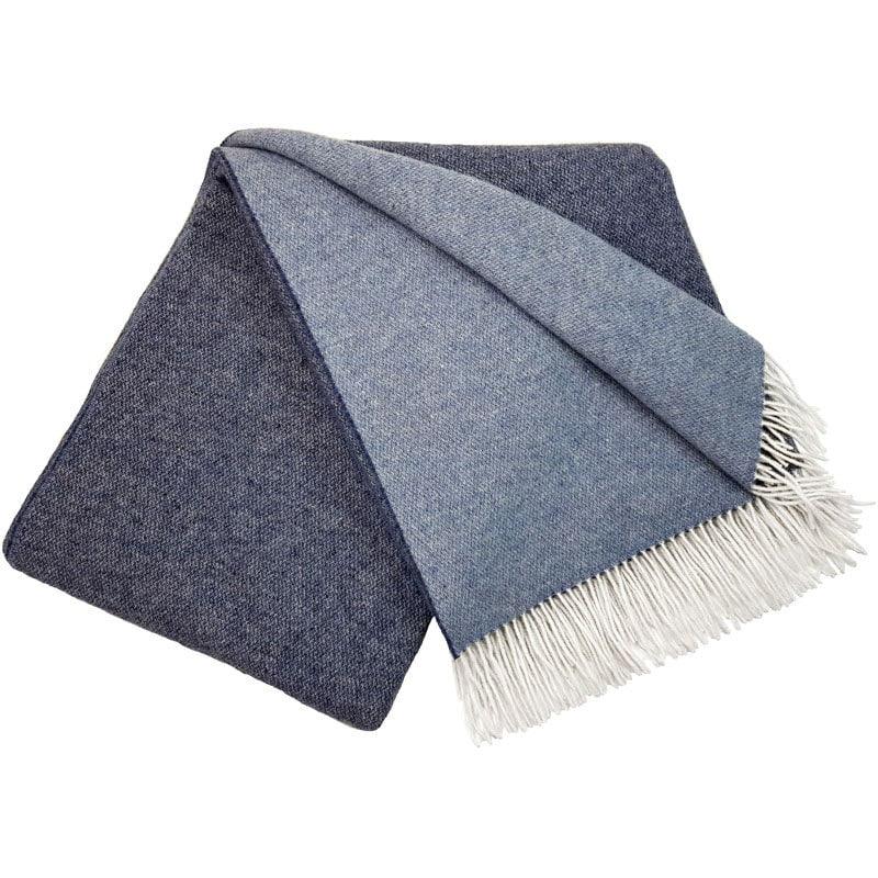 Manta Gourette bicolor de pura lana merino y cashmere - Label Naturel