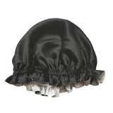Gorro de dormir en seda de morera de doble cara antracita