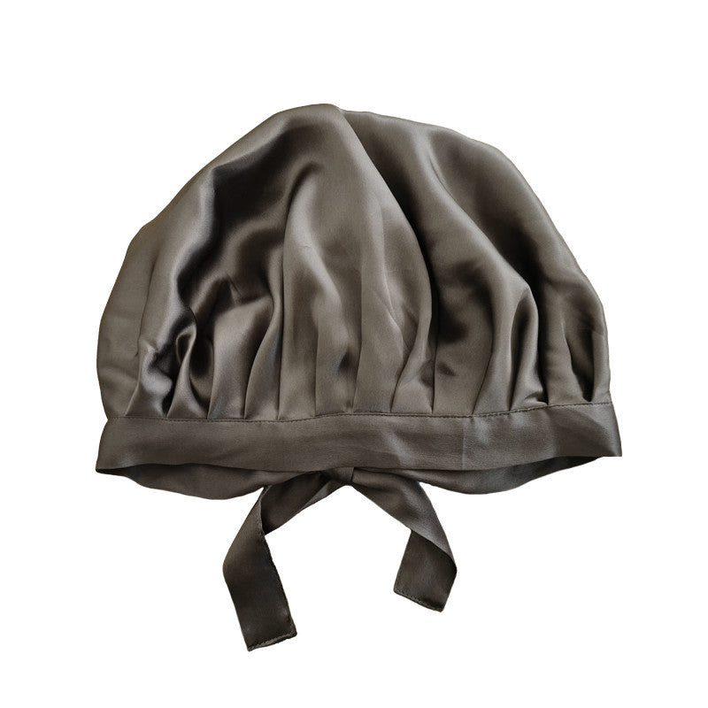 Gorro de dormir Charlotte en seda antracita