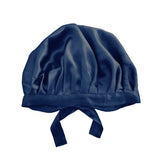 Gorro de dormir Charlotte en seda azul marino