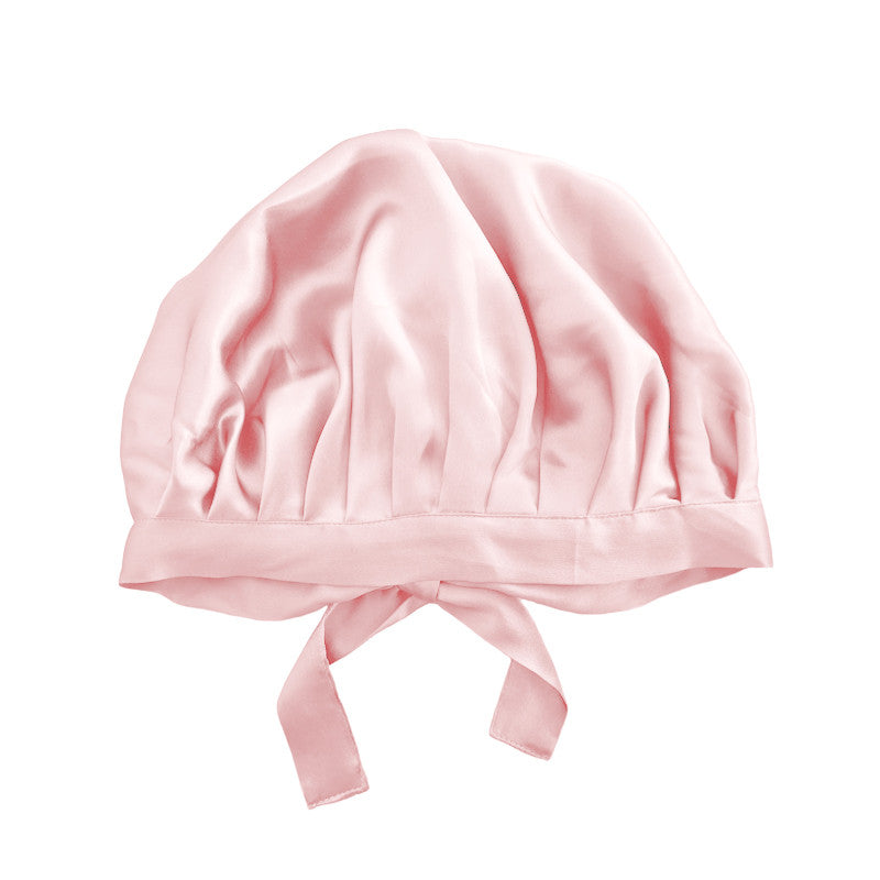 Gorro de dormir Charlotte en seda rosa