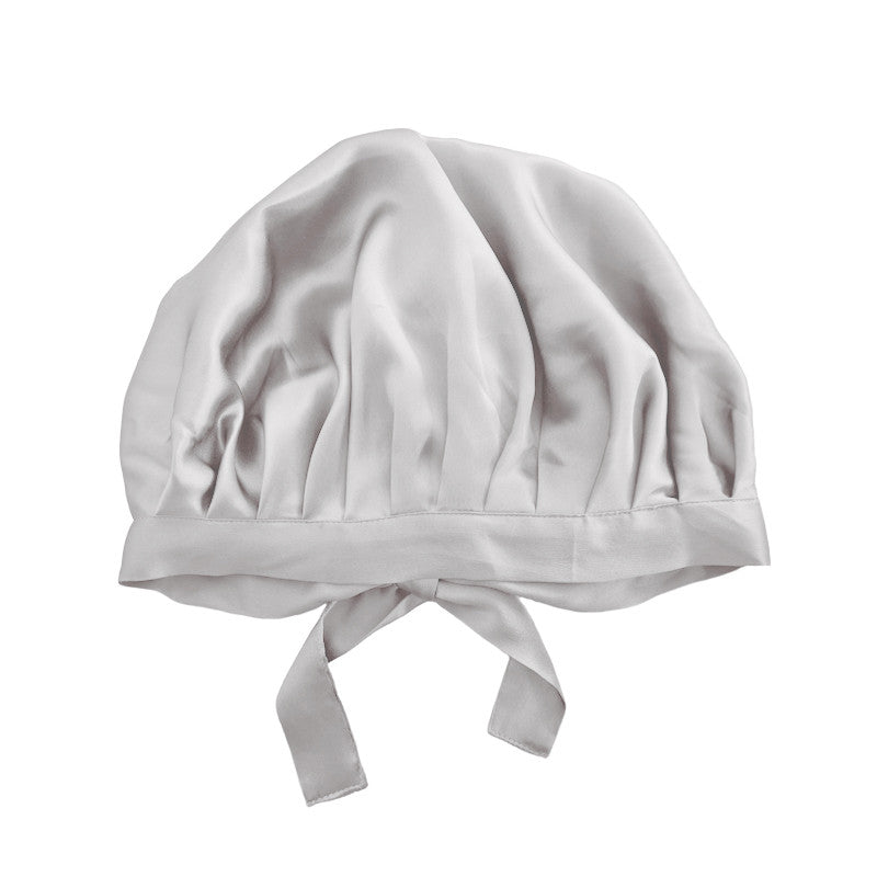 Gorro de dormir Charlotte en seda plateada