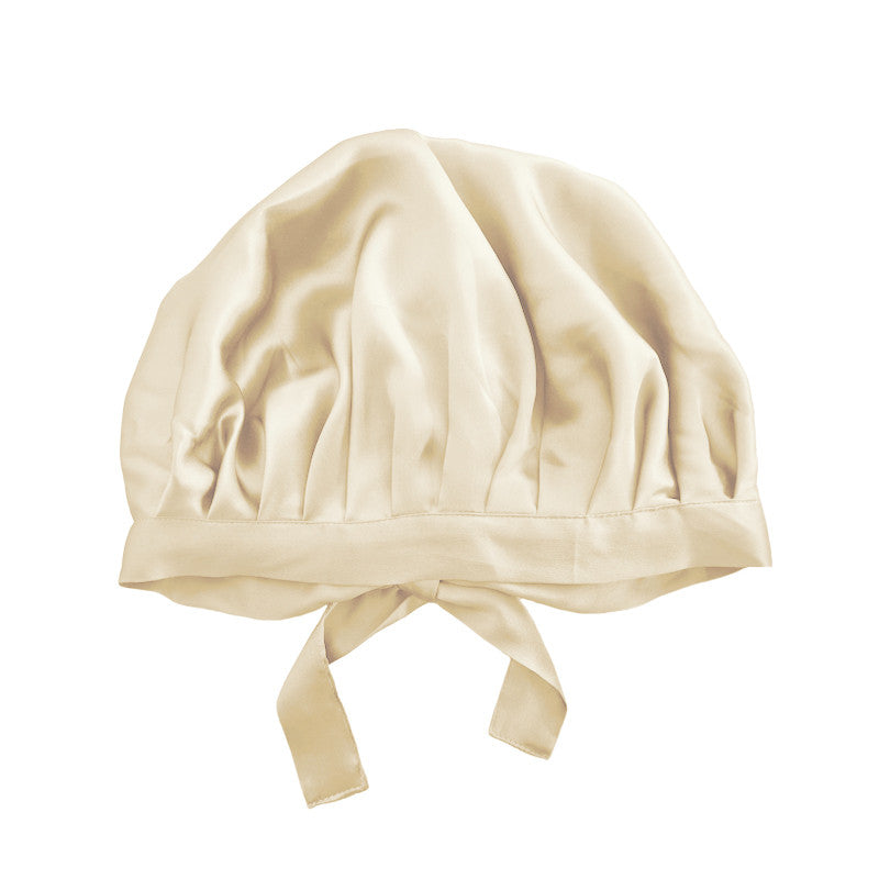 Gorro de dormir Charlotte en seda caramelo