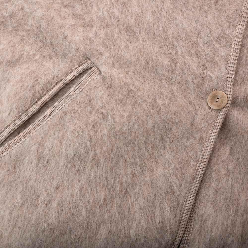 Capa con capucha y bolsillos 100% lana del Pirineo - Label Naturel