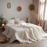 Cotton gauze bed throw - Label Naturel