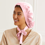 Charlotte silk nightcap Maison de la Soie pink front