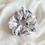 Marble print silk scrunchie