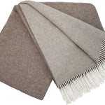 Manta Gourette bicolor de pura lana merino y cashmere - Label Naturel