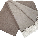 Manta Gourette bicolor de pura lana merino y cashmere - Label Naturel