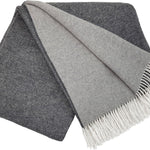 Manta Gourette bicolor de pura lana merino y cashmere - Label Naturel