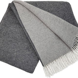 Manta Gourette bicolor de pura lana merino y cashmere - Label Naturel