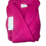 Crossover dressing gown shawl collar knitted cuffs Raspberry (10/26) / L downgraded - MS284