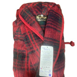 Bata cruzada escocesa cuello chal 7/8 Rojo (13/57) / M Desclasificado -MS282