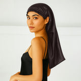 Long bonnet de nuit en soie