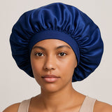 Silk night cap with wide elastic