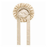 Silk night cap with adjustable ties