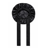 Silk night cap with adjustable ties