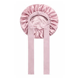 Silk night cap with adjustable ties