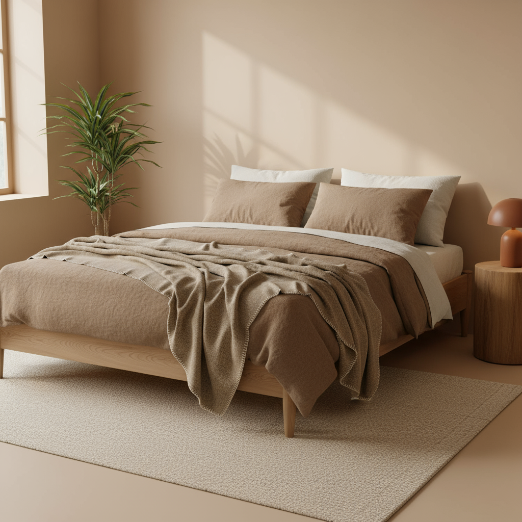 Couverture en laine dans une chambre chaleureuse