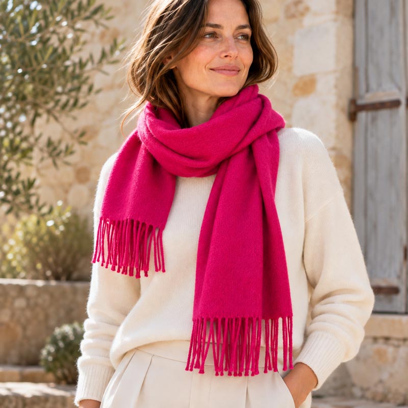 Écharpe en laine mérinos fabriquée en France