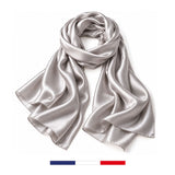 Foulard en soie Silver confectionné en France