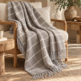 Plaid pure laine Mérinos & Cachemire Ossau carreaux