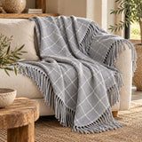 Plaid pure laine Mérinos & Cachemire Ossau carreaux
