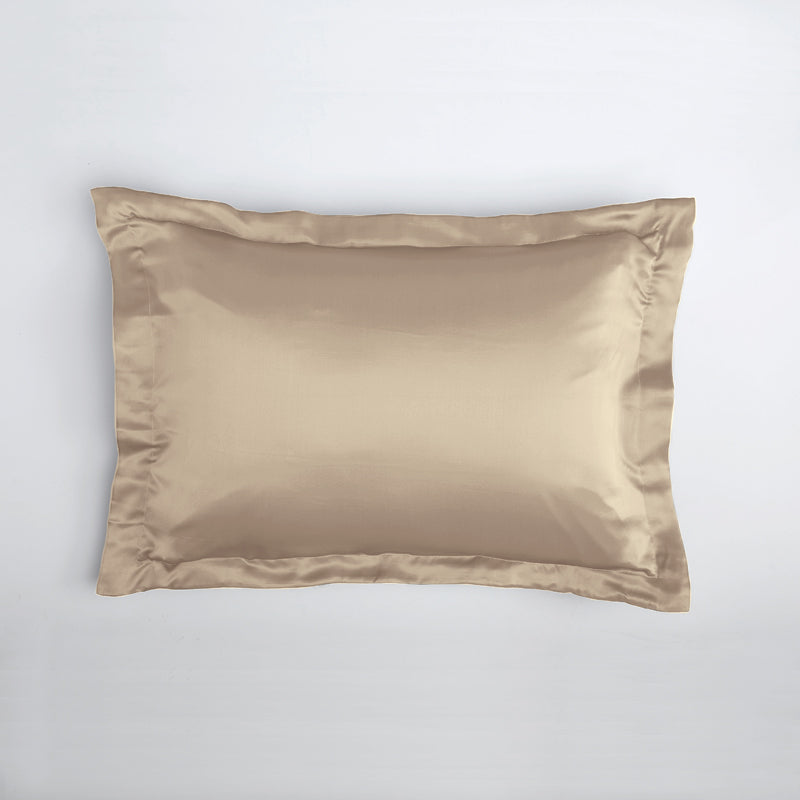 Silk pillowcase with ruffle 19 mommes - Maison de la soie
