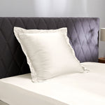 Silk pillowcase with ruffle 19 mommes - Maison de la soie