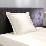 Silk pillowcase with ruffle 19 mommes - Maison de la soie