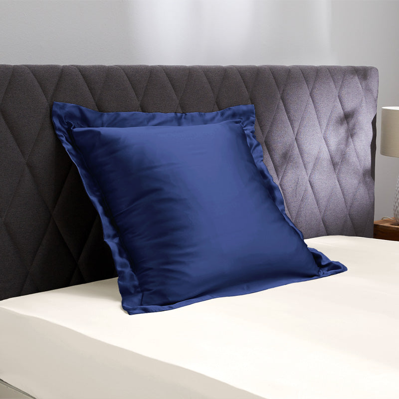 Silk pillowcase with ruffle 19 mommes - Maison de la soie