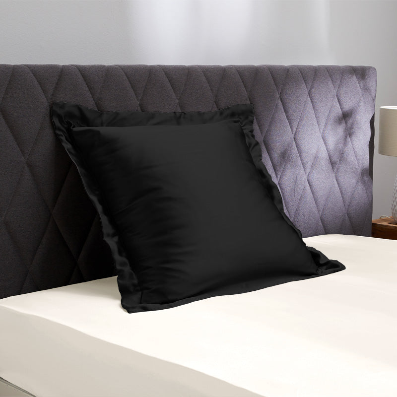 Silk pillowcase with ruffle 19 mommes - Maison de la soie