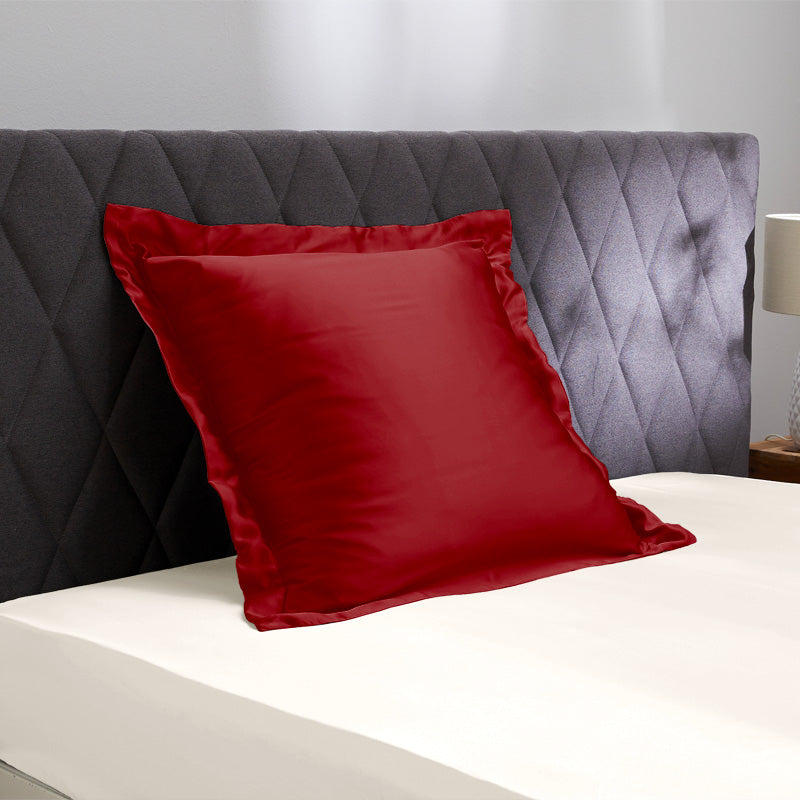Silk pillowcase with ruffle 19 mommes - Maison de la soie