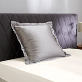 Silk pillowcase with ruffle 19 mommes - Maison de la soie