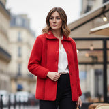 Cable-knit jacket with 100% Pyrenees wool